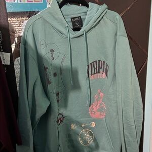 Staple Green Hoodie with Graphic Design